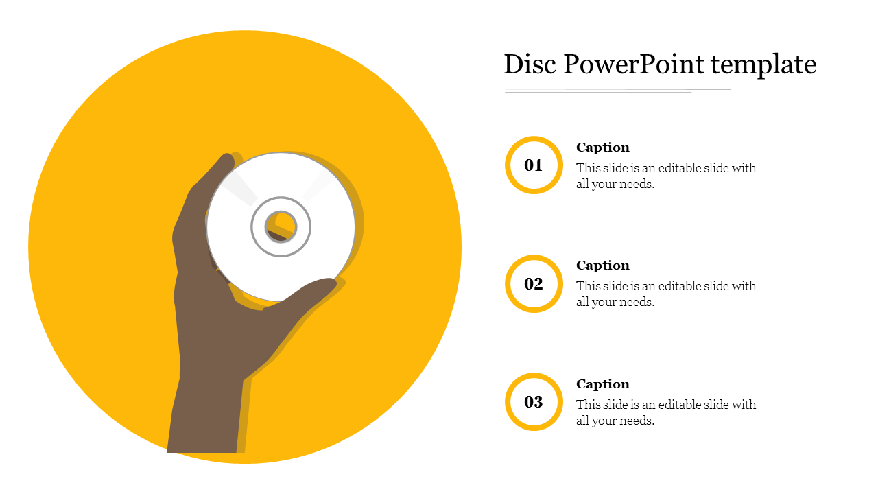 Alluring Disc PowerPoint Template Slides presentation